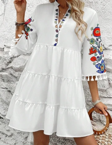 Rochie scurta SHEIN, alb Alb