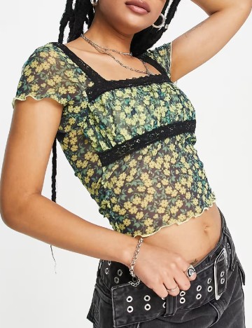 
						Top Top Shop, floral print
