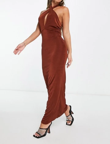 Rochie lunga IN THE STYLE, maro Maro