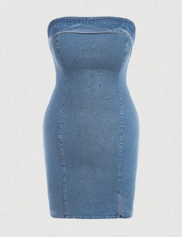 Rochie scurta SHEIN CURVE, albastru Albastru