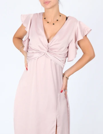Rochie lunga TFNC London, roz pudra inchis Roz