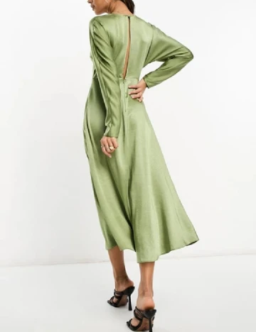 Rochie medie ASOS, verde Verde