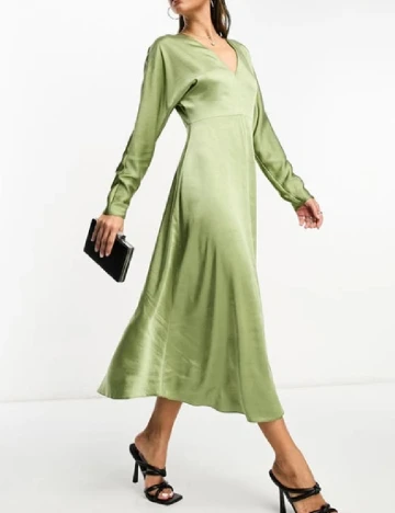 Rochie medie ASOS, verde Verde
