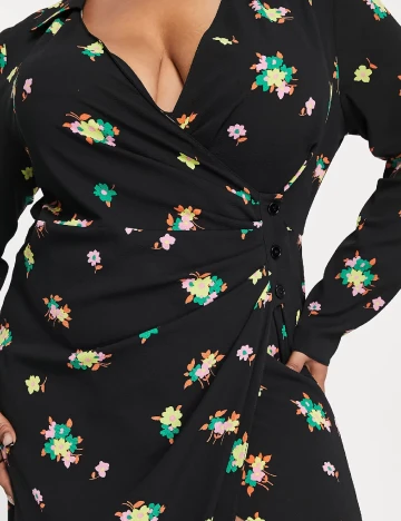 Rochie lunga ASOS Curve, negru Negru