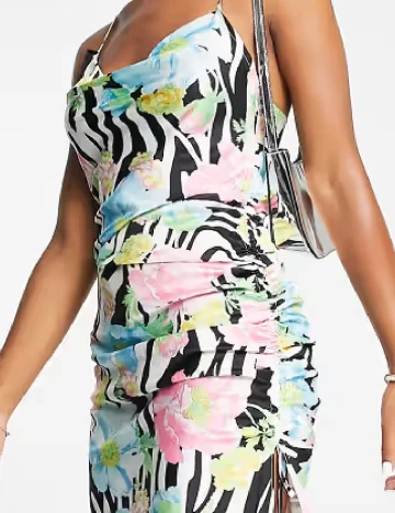 Rochie lunga Miss Selfridge, mix culori