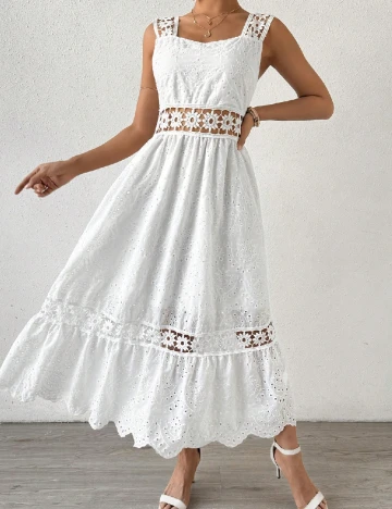 Rochie lunga SHEIN, alb Alb