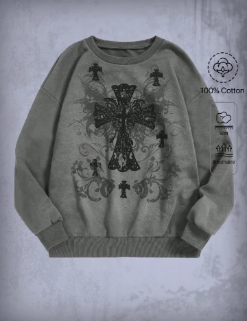 Bluza Romwe, gri Gri