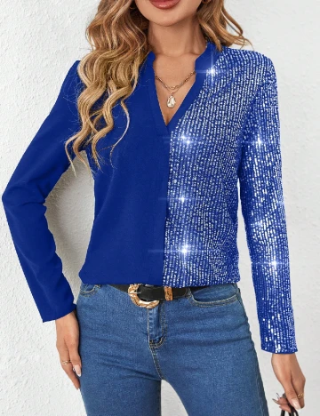 Bluza SHEIN, albastru Albastru