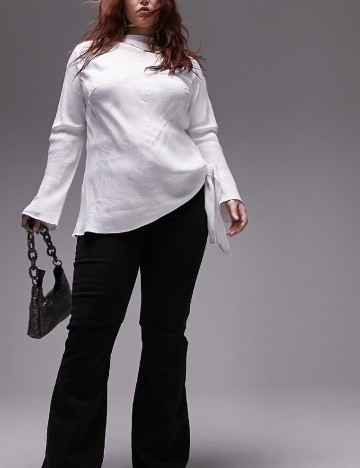 
						Bluza Top Shop Plus Size, alb
