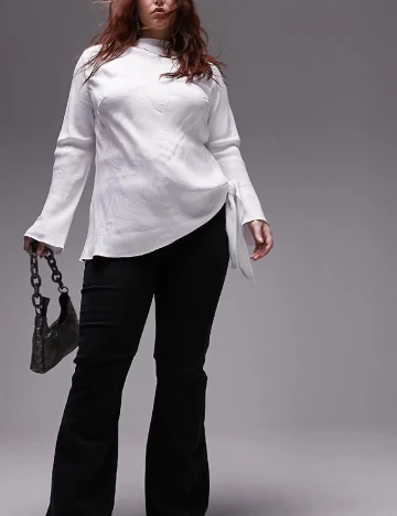 Bluza Top Shop Plus Size, alb Alb