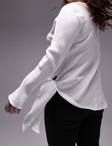 Bluza Top Shop Plus Size, alb Alb