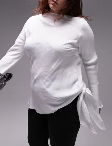 Bluza Top Shop Plus Size, alb Alb