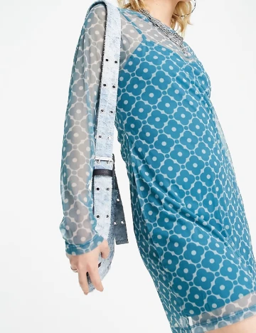 Rochie scurta Bolongaro Trevor, turcoaz