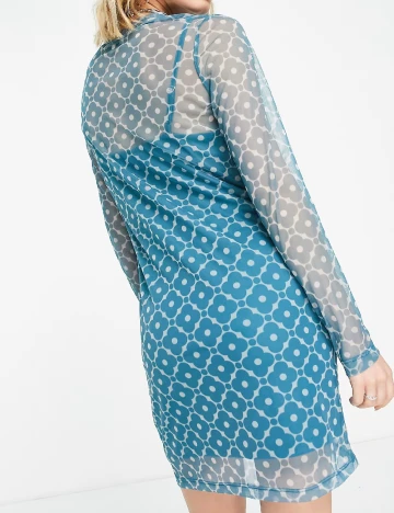 Rochie scurta Bolongaro Trevor, turcoaz