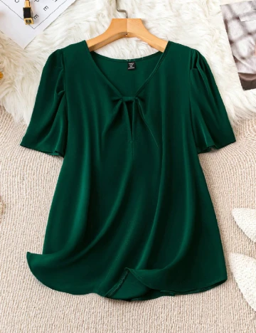 Bluza SHEIN CURVE, verde Verde