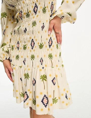 Rochie scurta Never Fully Dressed, crem