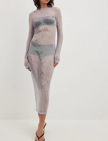 Rochie medie NA-KD, gri