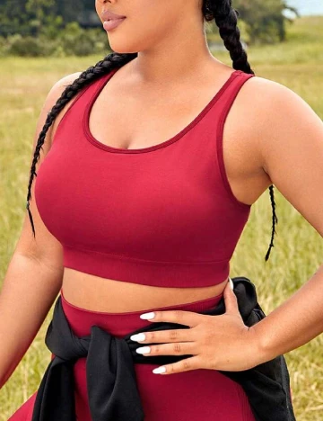 Sutien sport SHEIN CURVE, visiniu Rosu