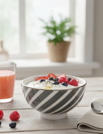 Bol 300 ml KAPIMEX, negru/alb