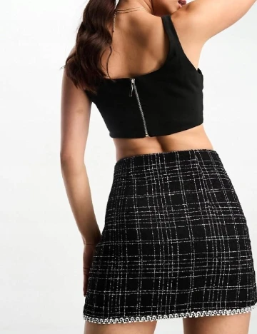 Top Miss Selfridge, negru Negru