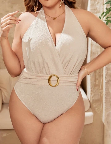 Costum de baie SHEIN CURVE, crem Crem