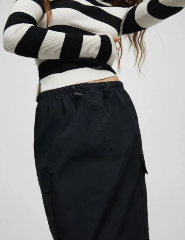 Fusta Pull&Bear, negru
