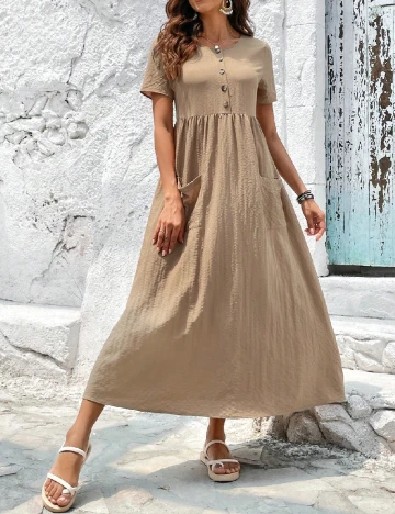 Rochie lunga Emery Rose, maro