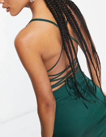 Rochie medie NAANAA, verde Verde