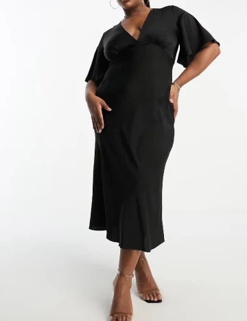 Rochie medie ASOS Curve, negru