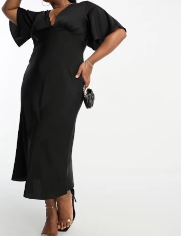 Rochie medie ASOS Curve, negru