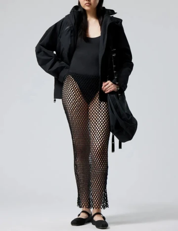 Fusta de plaja Weekday, negru Negru