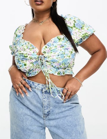 
						Top the frolic, floral print