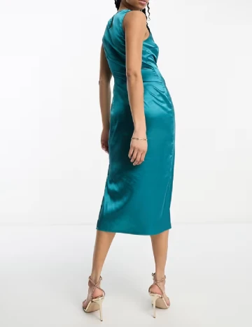 Rochie medie Urban Threads, albastru Albastru