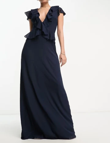 Rochie lunga TFNC London, bleumarin inchis