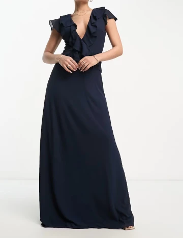 Rochie lunga TFNC London, bleumarin inchis