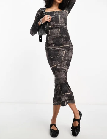 Rochie medie COLLUSION, mix culori