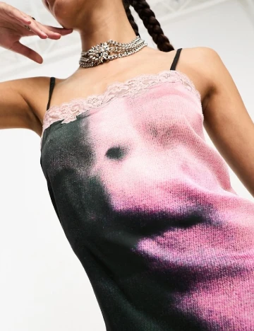 Rochie medie COLLUSION, mix culori