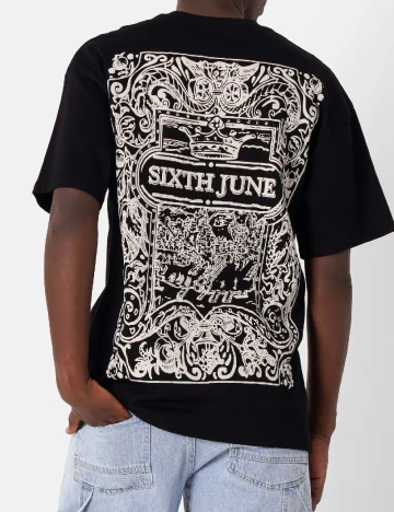 Tricou Oversize Sixth June, negru Negru