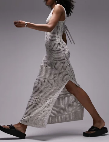 Rochie lunga Top Shop, gri Gri