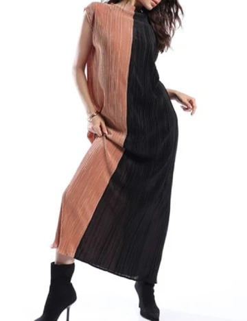 Rochie lunga ASOS, negru/maro