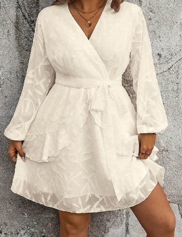 Rochie scurta SHEIN CURVE, ecru Crem