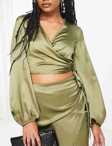 Top Flounce London, verde Verde