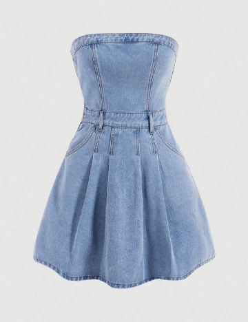 Rochie scurta SHEIN, albastru Albastru