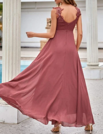 Rochie lunga UNITHORSE, roz pudra Roz