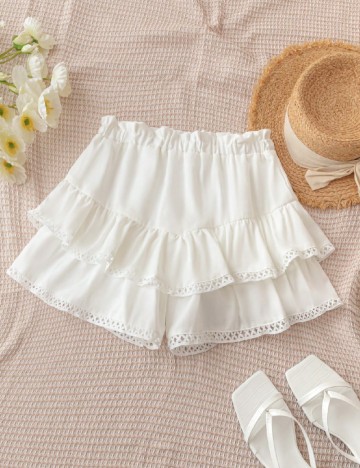
						Fusta pantalon SHEIN, alb