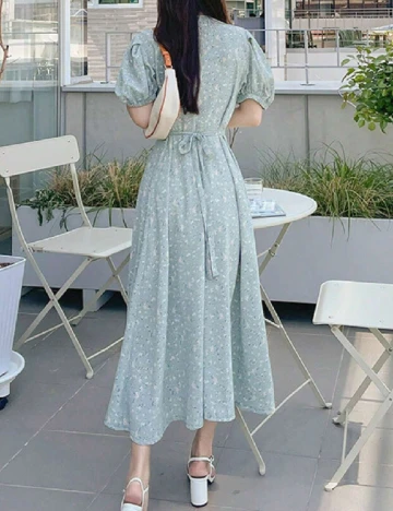 Rochie medie Dazy, verde Verde