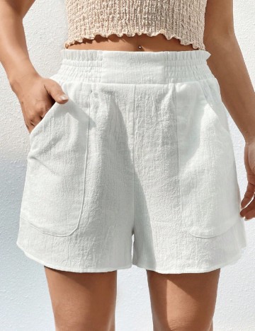 
						Pantaloni scurti SHEIN, alb