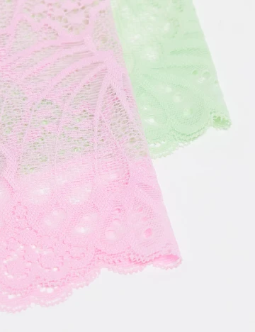 Set chiloti 2 bucati ASOS Curve, roz/verde Verde