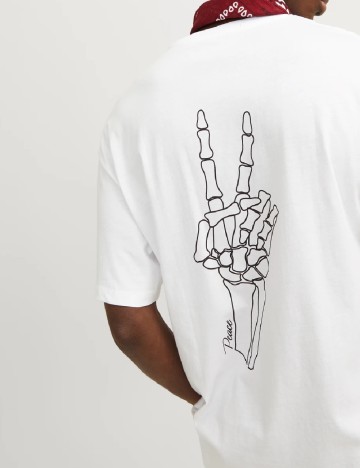 Tricou Oversize Jack&Jones, alb