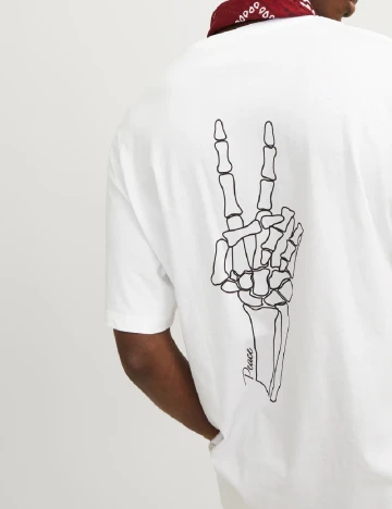 Tricou Oversize Jack&Jones, alb